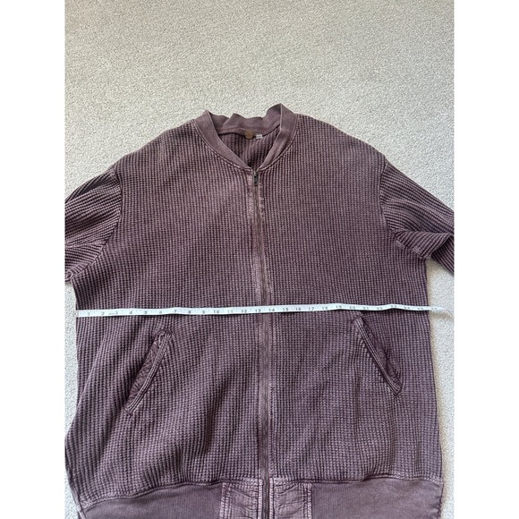 FP One Bomber brown 100% cotton jacket long sleeve full zip *no size* - Picture 8 of 9